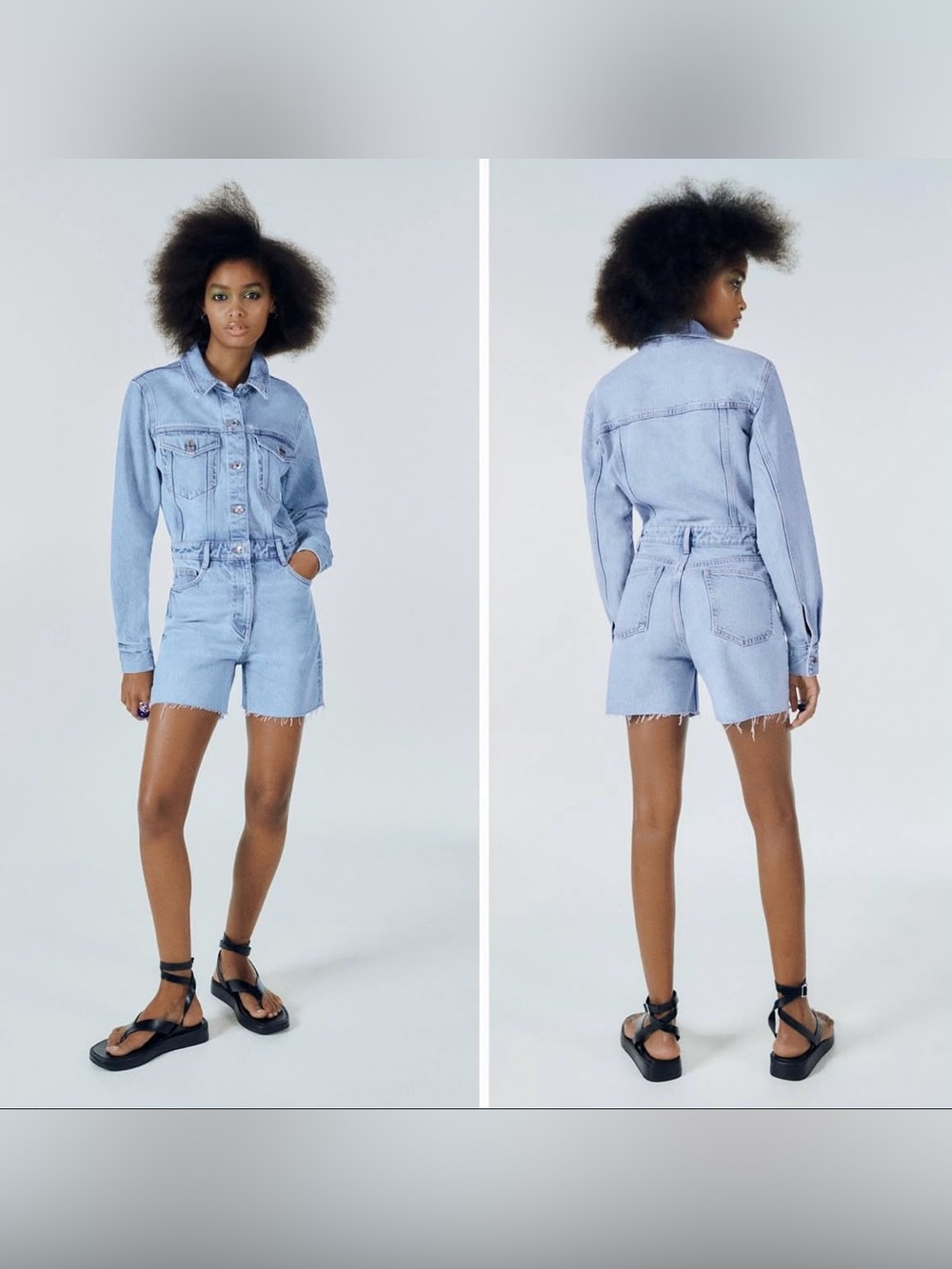 Zara Denim Jumpsuit NWT
